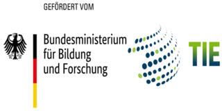 Logo des Bundesministeriums für Bildung und Forschung und das Logo des TIE Institutes